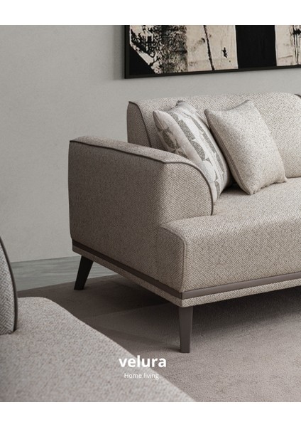 Aden Sırt Mekanizmalı Üçlü Kanepe & 3'lü Koltuk