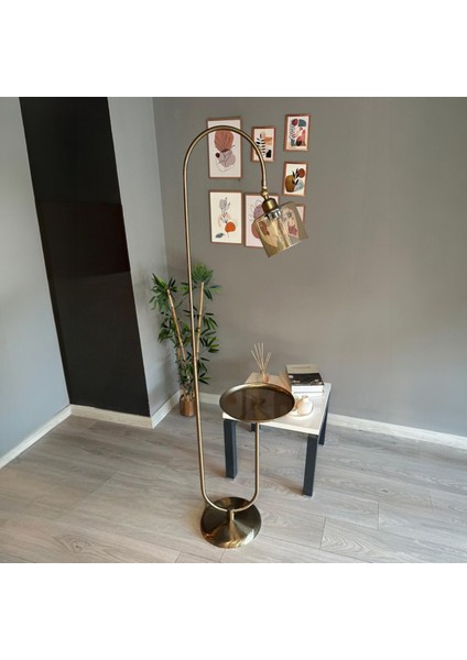 Lille Bal Rengi Cam Lambader Modern Dekoratif Metal Oturma Odası Çalışma Odası Zemin Lambası indirimleri