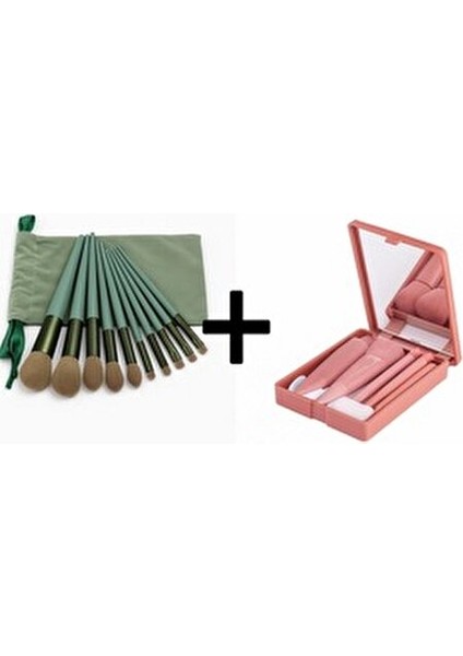 Özel Fix Keseli 13'lü Yeşil Fırça Seti