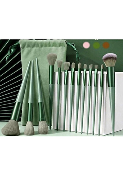 Özel Fix Keseli 13'lü Yeşil Fırça Seti