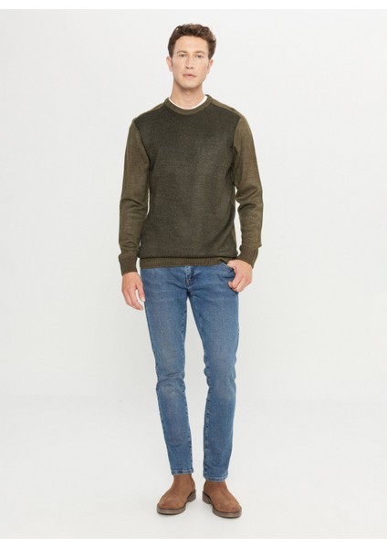 Bisiklet Yaka Standart Siyah - Haki Erkek Kazak ACE049261478_HSY fiyatları