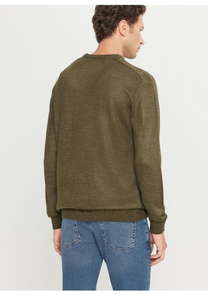 Bisiklet Yaka Standart Siyah - Haki Erkek Kazak ACE049261478_HSY indirimleri