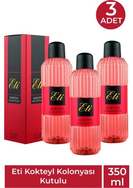 Eti Kokteyl Kolonya 350 ml 3 Adet