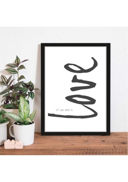 Love Temalı Dekoratif 6 Mdf Poster