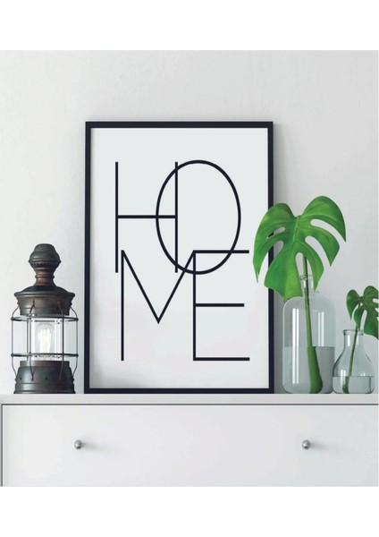 Home Temalı Çerçeve Görünümlü Dekoratif Mdf Tablo