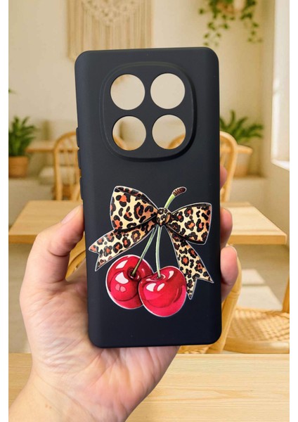 Xiaomi Redmi Note 14 Pro 5g Uyumlu Kiraz Leopar Fiyonk Desenli Silikon Darbe Emici Rubber Kılıf fiyatları