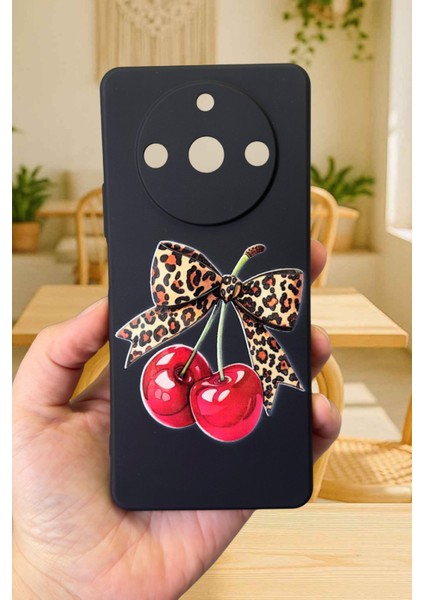 Realme 11 Pro Uyumlu Kiraz Leopar Fiyonk Desenli Silikon Darbe Emici Rubber Kılıf fiyatları