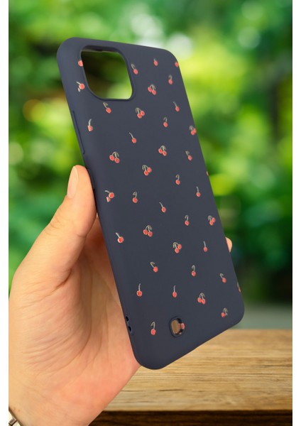 Realme C11 - Mini Kiraz Desenli Silikon Darbe Emici Klasik Korumalı Rubber Kılıf modelleri
