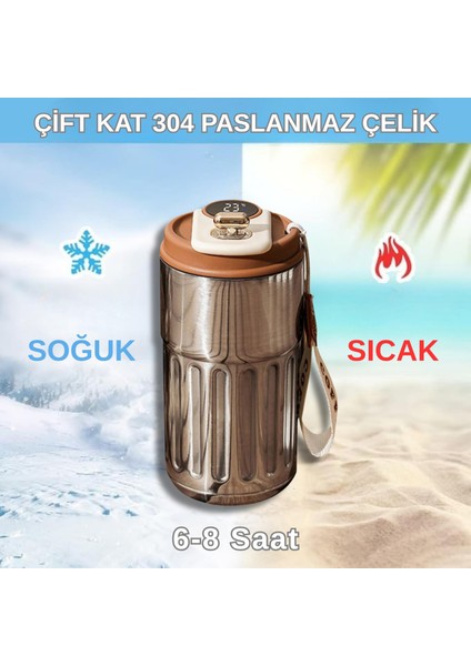 Akıllı LED Sıcaklık Göstergeli Çelik TERMOS/MUG-400 ml modelleri