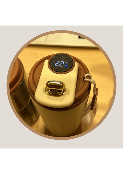 Akıllı LED Sıcaklık Göstergeli Çelik TERMOS/MUG-400 ml