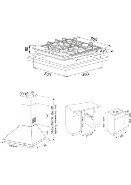 Inox Ankastre Set (Fdl 6165 - Fhnl 604 Xs - Fsl 82 H Xs - Fdws 614) fiyatları