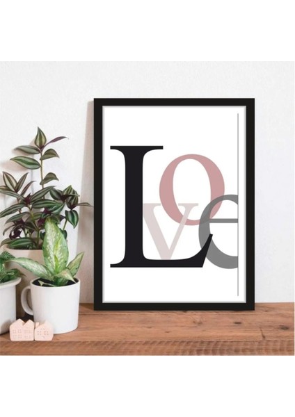 Love Temalı Dekoratif 3 Mdf Poster