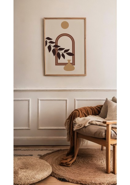 Güneşin Izinde Soyut Çerçeve Görünümlü 3'lü Mdf Poster fırsatları