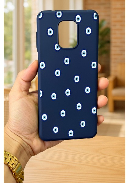 Redmi Note 9 Pro/9s Uyumlu Nazar Boncuk Desenli Silikon Darbe Emici Klasik Korumalı Rubber Kılıf fiyatları