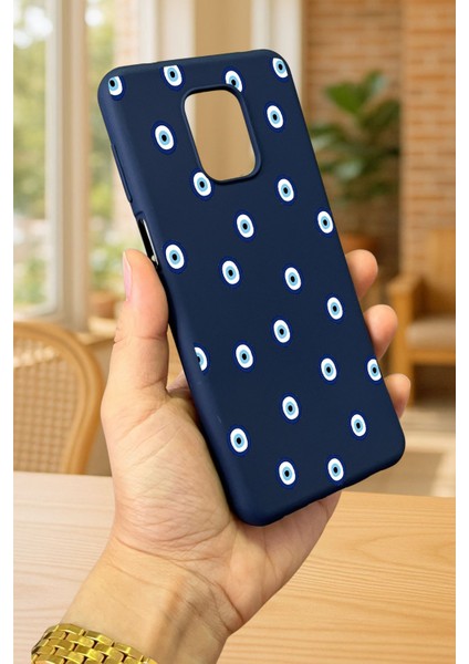 Redmi Note 9 Pro/9s Uyumlu Nazar Boncuk Desenli Silikon Darbe Emici Klasik Korumalı Rubber Kılıf modelleri