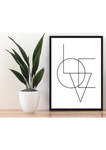 Love Yazılı Çerçeve Görünümlü 01 Mutfak Salon Koridor Mdf Tablo