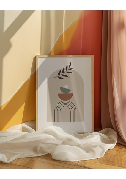 Pastel Arches Soyut Minimalist Tasarım Çerçeve Görünümlü 3'lü Mdf Tablo indirimleri