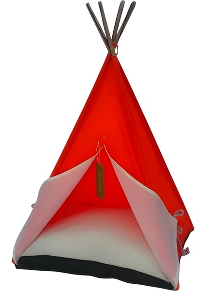 Kedi Köpek Çadırı Küçük Boy Kırmızı 50X50X70CM