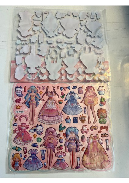 Sticker Prenses Elbise Giydirme Etkinlik Oyunu 2 Kartela Birden MODEL11 fiyatları