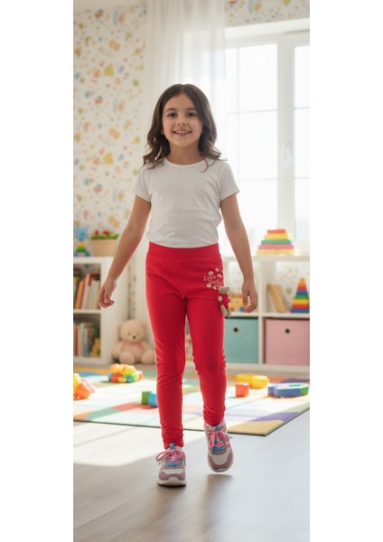 Oyuncak Ayılı Şardonlu Kız Çocuk Tayt fiyatları