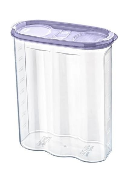 Sıladanal® 2 Kapaklı Ölçekli Erzak Kuru Gıda Saklama Kutusu Kabı 2,4 LITRE-SA940