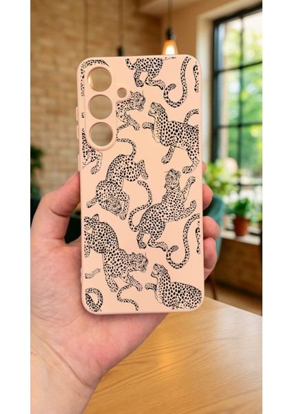 Samsung Galaxy S24FE -Leopar Desenli Silikon Darbe Emici Klasik Korumalı Rubber Kılıf fiyatları