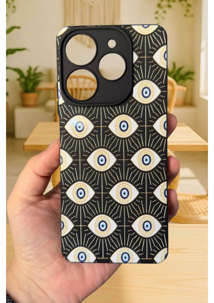 Tecno Spark 10 Pro Uyumlu Evıl Eye Desenli Silikon Darbe Emici Rubber Kılıf fiyatları