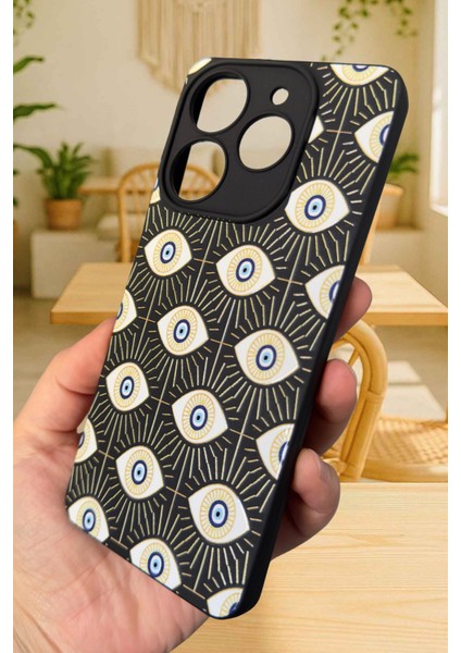 Tecno Spark 10 Pro Uyumlu Evıl Eye Desenli Silikon Darbe Emici Rubber Kılıf modelleri
