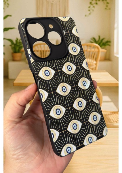 Tecno Spark 10 Pro Uyumlu Evıl Eye Desenli Silikon Darbe Emici Rubber Kılıf fırsatları