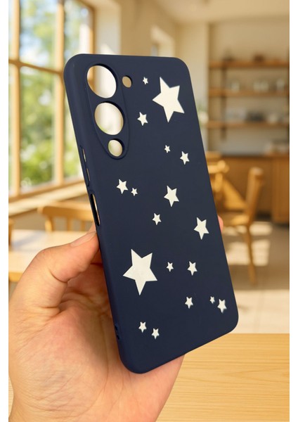 Vivo Y19 Uyumlu Mini Yıldız Desenli Silikon Darbe Emici Klasik Korumalı Rubber Kılıf modelleri