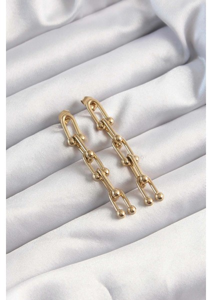 316L Çelik Altın Renk Sallantılı Tiffany Model Küpe - TJ-BKP9498 fiyatları