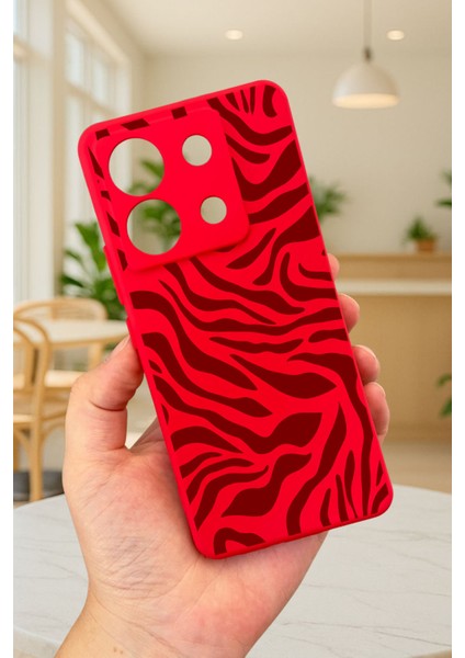 Xiaomi Redmi Note 13 Pro 5g Zebra Desenli Silikon Darbe Emici Klasik Korumalı Rubber Kılıf