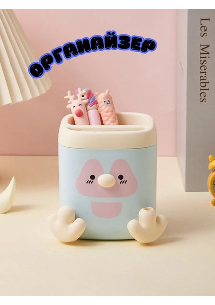 Mavi Renk Sevimli Penguen Kalemlik Kalem Kutusu ve Kalemtıraş 11X9.5X9.5 cm indirimleri