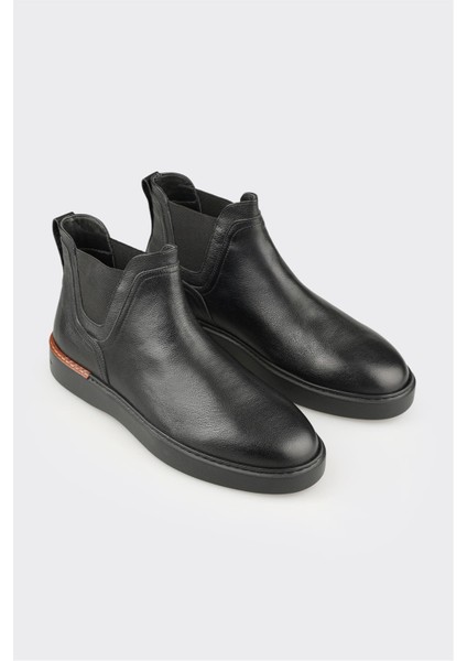 Siyah Deri Erkek Günlük Bot fiyatları