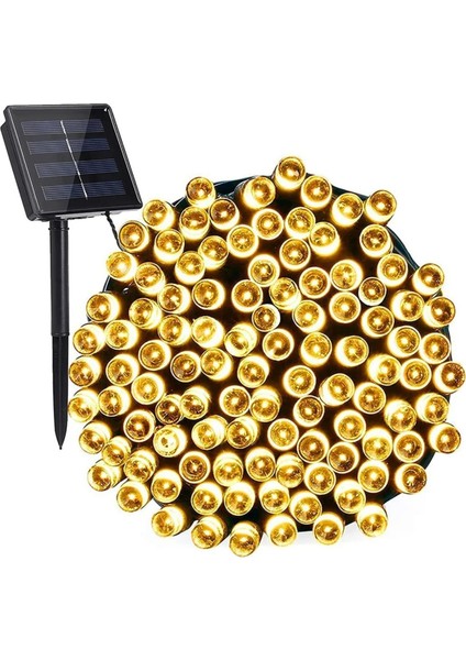 Solar 12 Metre 100 Ledli 8 Mod Dış Bahçe Aydınlatma Dekorasyon Süsleme Güneş Enerjili LED Işık fiyatları