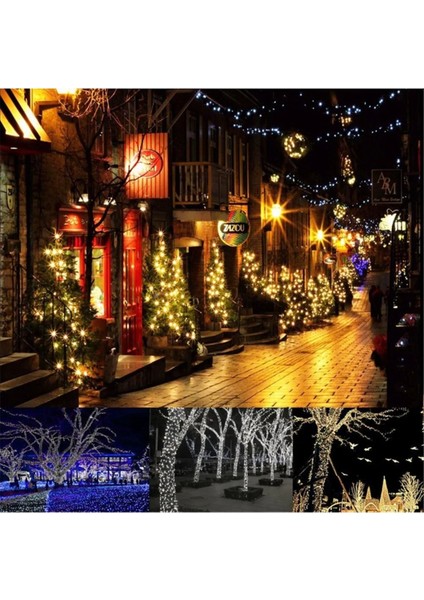 Solar 12 Metre 100 Ledli 8 Mod Dış Bahçe Aydınlatma Dekorasyon Süsleme Güneş Enerjili LED Işık fırsatları