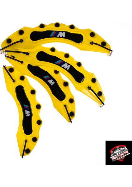 Sarı Bmw M 4'lü Kaliper Seti Yapıştırma Logolu fiyatları