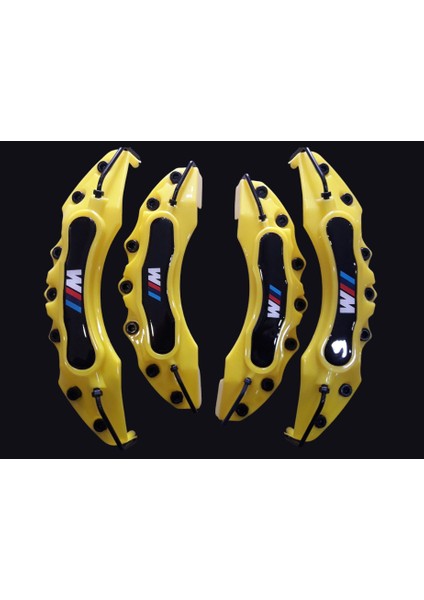 Sarı Bmw M 4'lü Kaliper Seti Yapıştırma Logolu modelleri