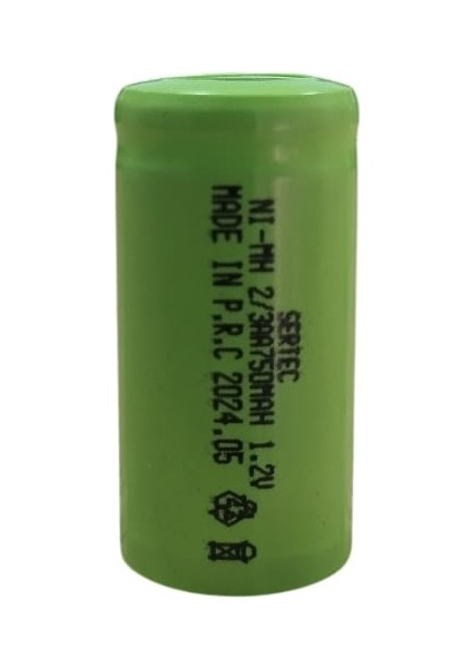 1.2V 750 Mah - 2/3AA - Ni-Mh Şarjlı Pil - (Başsız / Flat Head)