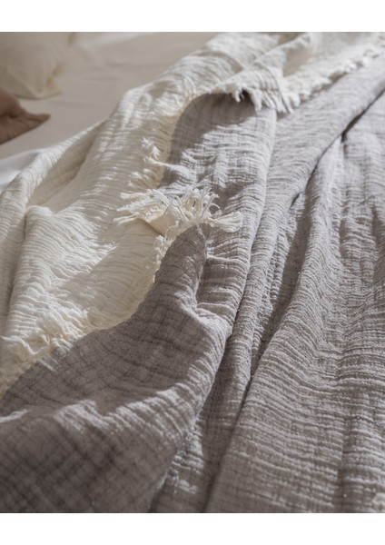 Fabrice Çift Kişilik %100 Pamuk Yatak Örtüsü - Vizon indirimleri