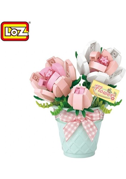 LZ8836 Loz Saksılı Gül 230 Parça Block Oyuncak