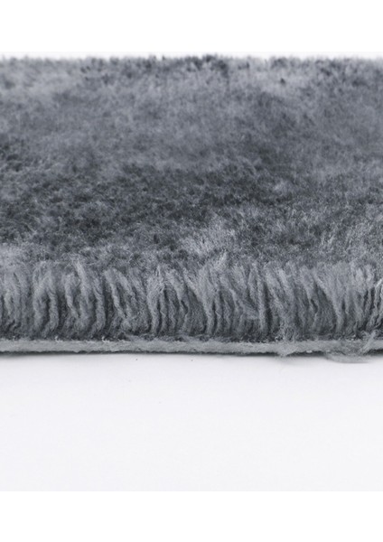 Koyu Gri Yuvarlak Kaymaz Taban Halı Yıkanabilir Dekoratif Peluş Halı modelleri
