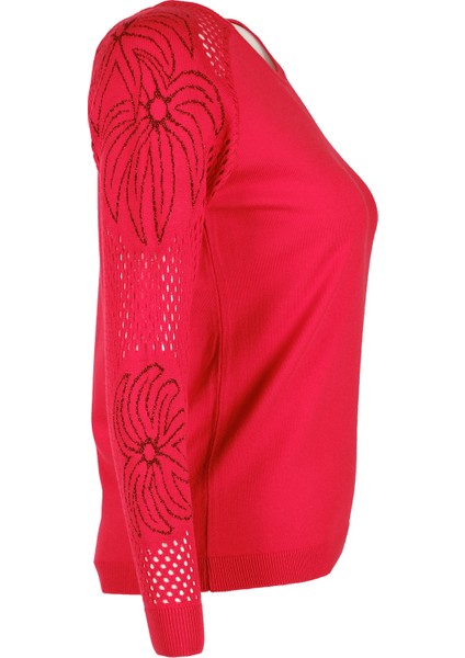 Minimalist Nakışlı Uzun Kol Kadın Kazak - Günlük & Özel Gün modelleri