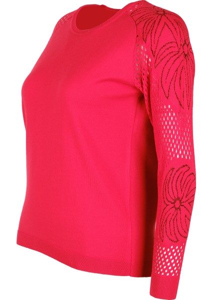 Minimalist Nakışlı Uzun Kol Kadın Kazak - Günlük & Özel Gün indirimleri