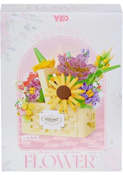 P1294 Panlos Çiçek Buketi 1263 Parça Blok Seti -Vagon Life