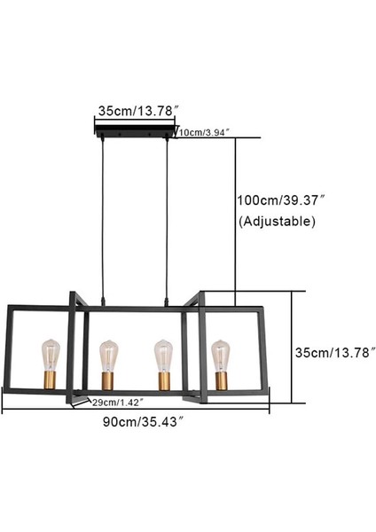 Farm 4'lü Siyah Sarkıt Avize modelleri