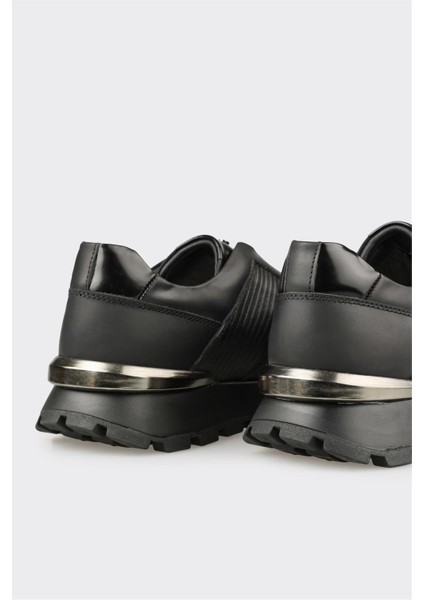 Siyah Deri Erkek Spor Ayakkabı indirimleri