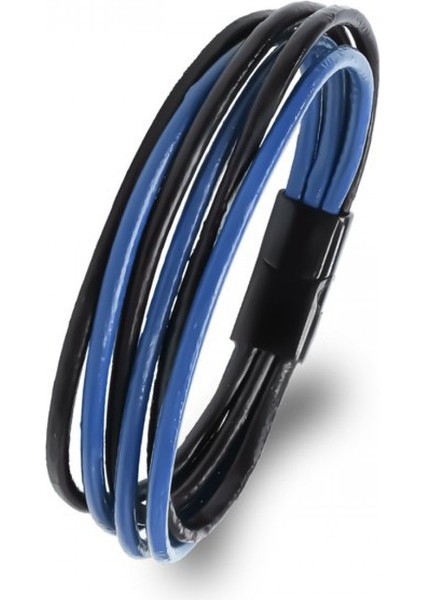 Erkek Bileklik | Mavi Siyah Çoklu Katmanlı Tasarım 9593B13D4