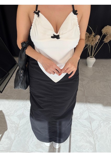 Ön Büzgü Detay Sırt Bağlamalı Bluz fırsatları