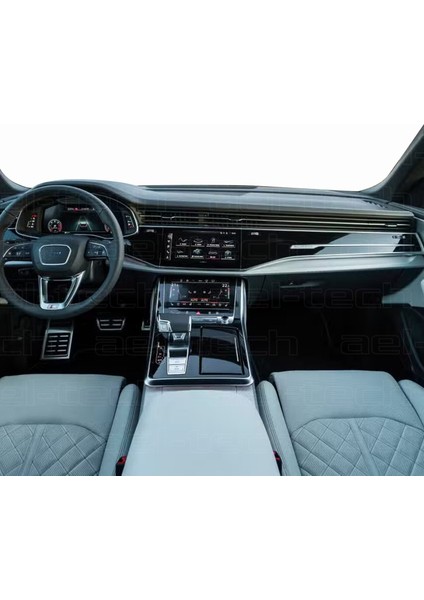 Yeni Audi Q8 Navigasyon Dijital Gösterge 9h Nano ve Piano Black Uyumlu Tpu Koruyucu 8li Set fiyatları